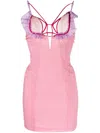 Nensi Dojaka Silk-blend Minidress In Pink