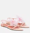 Nensi Dojaka Appliqué Leather Thong Sandals In Pink