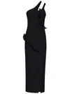 Nensi Dojaka Nadia Black Midi Dress In Black