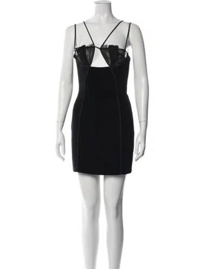 Pre-owned Nensi Dojaka Asymmetrical Mini Dress In Blue