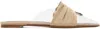 Nensi Dojaka Beige Pointed Toe Mule Flats In Natural