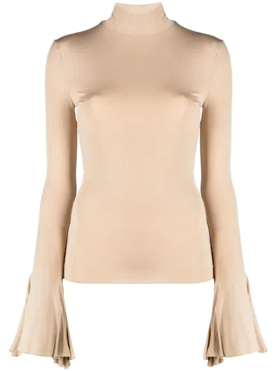 Nensi Dojaka Bell-sleeve T-shirt In Neutrals