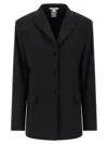 Nensi Dojaka Tailored Black Wool Blend Blazer In Black