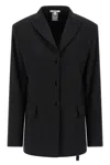 Nensi Dojaka Tailored Black Wool Blend Blazer In Black