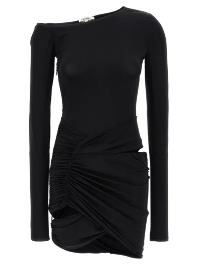 NENSI DOJAKA BLACK ASYMMETRICAL DRESS