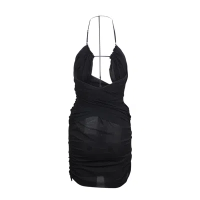 Nensi Dojaka Black Cinched Sash Mini Dress