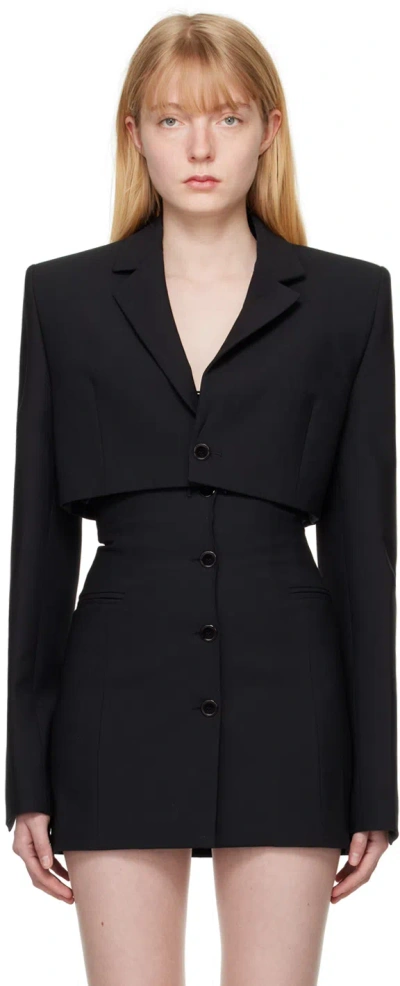 Nensi Dojaka Black Cropped Blazer
