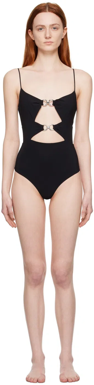 Nensi Dojaka Black Cutout Swimsuit