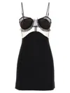 Nensi Dojaka Black Stretch Viscose Jersey Minidress In Black