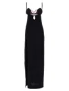 Nensi Dojaka Long Dress With Heart Detail In Black