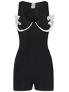 Nensi Dojaka Ruffled Playsuit In Black