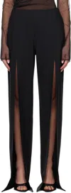 Nensi Dojaka High-waisted Black Trousers With Tailored Silhouette In Black