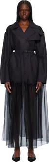 Nensi Dojaka Black Mia Hybrid Trench Coat In Black