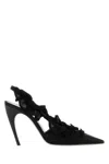 Nensi Dojaka Black Satin Pumps