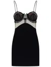 Nensi Dojaka Black Stretch Viscose Jersey Minidress In Black