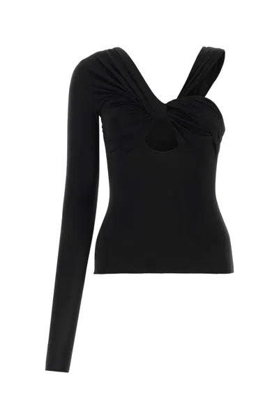 NENSI DOJAKA NENSI DOJAKA BLACK STRETCH VISCOSE TOP