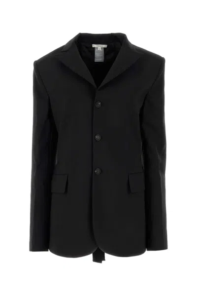 NENSI DOJAKA NENSI DOJAKA BLACK STRETCH WOOL BLAZER