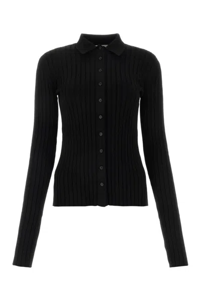 NENSI DOJAKA BLACK VISCOSE BLEND CARDIGAN