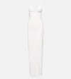 Nensi Dojaka Bridal Cutout Crêpe Gown In White