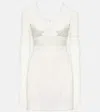 Nensi Dojaka Bridal Cutout Crêpe Minidress In White