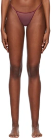 Nensi Dojaka Burgundy Sheer Briefs In Hawros Hawthorn Rose