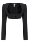 Nensi Dojaka Cropped Jacket In Black