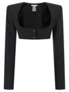 Nensi Dojaka Cropped Jacket In Black