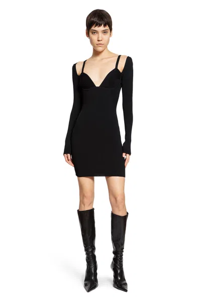 Nensi Dojaka Contour Ribbed Knit Mini Dress In Multi