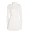 Nensi Dojaka Cotton Corseted Longline Shirt In White