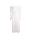 Nensi Dojaka Cotton Midi Shirt Dress In White