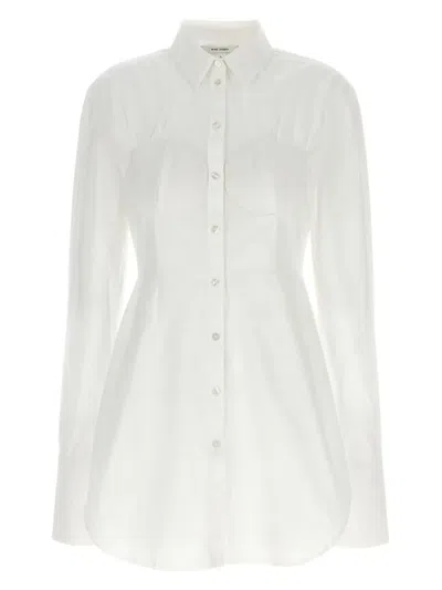 Nensi Dojaka Modern Fusion Collared Shirt In White