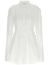 Nensi Dojaka Modern Fusion Collared Shirt In White