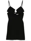 Nensi Dojaka Crepe Mini Dress In Black