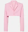 Nensi Dojaka Cropped Blazer In Pink
