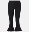 Nensi Dojaka Cropped Flared Capri Pants In Black