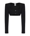 Nensi Dojaka Cropped Jacket In Black