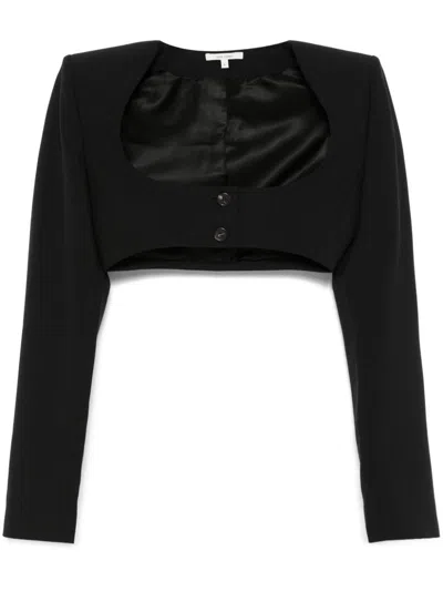 Nensi Dojaka Cropped Jacket In Black