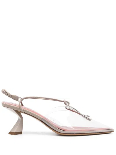 Nensi Dojaka Crystal Pvc Sling Backs In Transparent