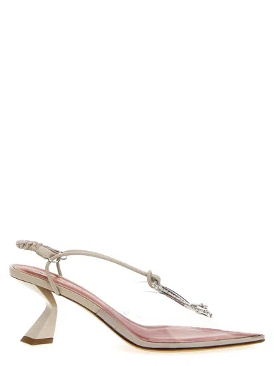 Nensi Dojaka Crystal Pvc Sling Backs In Multi