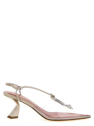Nensi Dojaka Crystal Pvc Sling Backs In Transparent