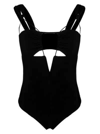 Nensi Dojaka Cut-out Detail Swimsuit In Black