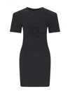 Nensi Dojaka Front Curl Cotton Mini Dress In Black