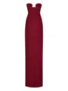 Nensi Dojaka Cut-out Side-slit Maxi Dress In Gold