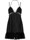 Nensi Dojaka Cut-out Strappy Mini Dress In Black