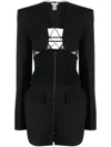 Nensi Dojaka Hybrid Tailoring Jacket With Bra Detail In Black