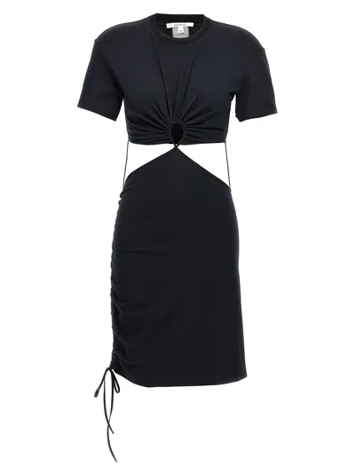 Nensi Dojaka Cut-out Cotton Dress In Black