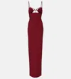 Nensi Dojaka V-wire Bra Maxi Dress In Red