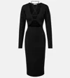 Nensi Dojaka Cutout Knitted Virgin Wool Midi Dress In Black