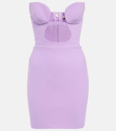 Nensi Dojaka Cutout Minidress In Lavendula