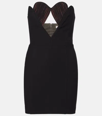 Nensi Dojaka Cutout Strapless Minidress In Black